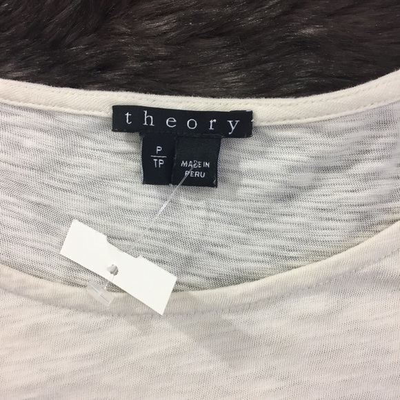 Theory Maas Nebulous Peruvian Cotton Tee Natural P - Picture 4 of 7